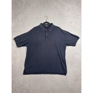 Ashworth Harry Logan Polo Shirt Mens Medium Navy Blue Golf Made USA